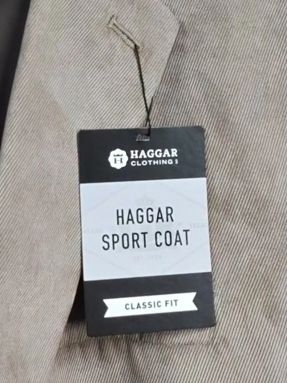 Haggar Men's Taupe Blazer - Two-Button Sport Coat